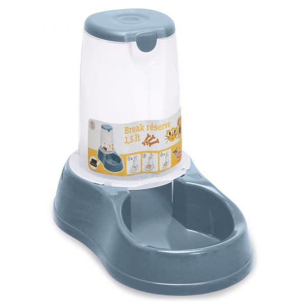 Stefanplast Comedouro Dispensador Break Reserve Cães & Gatos Azul Claro 1,5 L