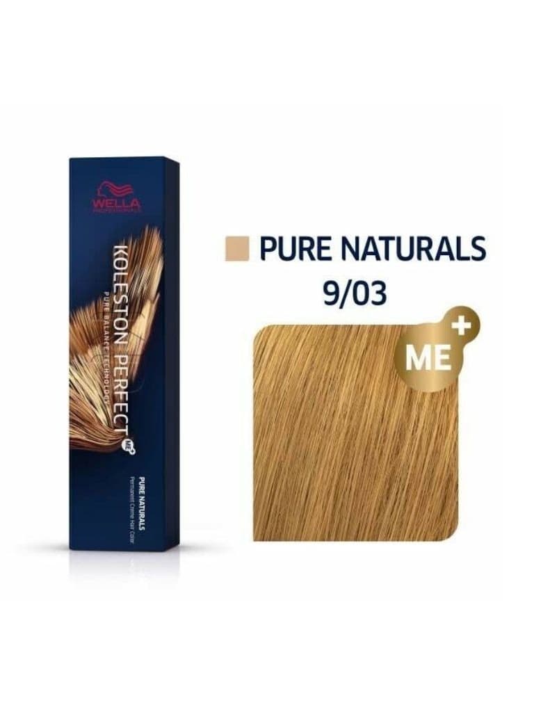 Wella - Crema Permanente Koleston PerfectMe+ 9/03 Rubio Muy Claro Natural Dorado 60 ml