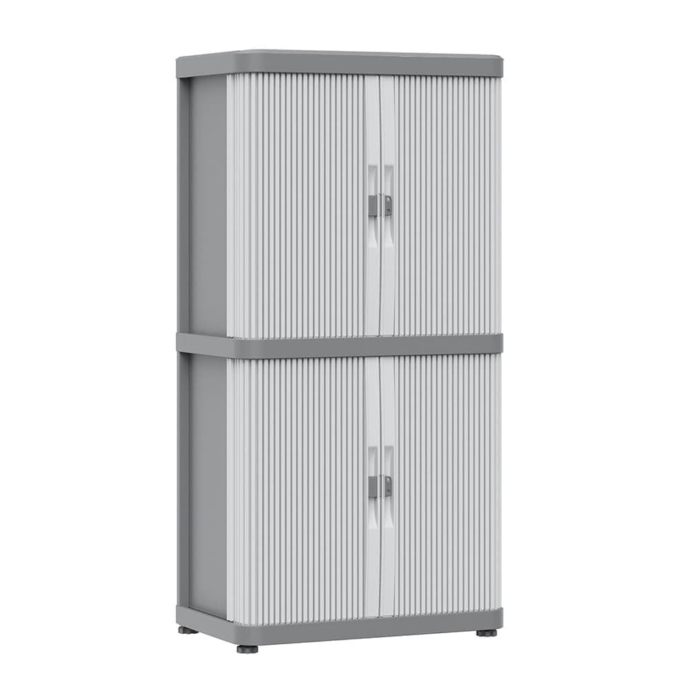 EDM Armário Rolling Space Modular 2 PVC 115x59x36cm Preto 4 Portas Interior Exterior