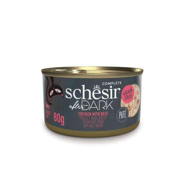 Ração Húmida Schesir After Dark Filete de Frango com Carne de Vaca 80g