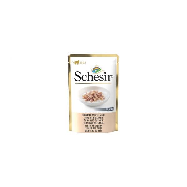 Ração Húmida Schesir Tuna with Salmon in Jelly Saquetas 85g