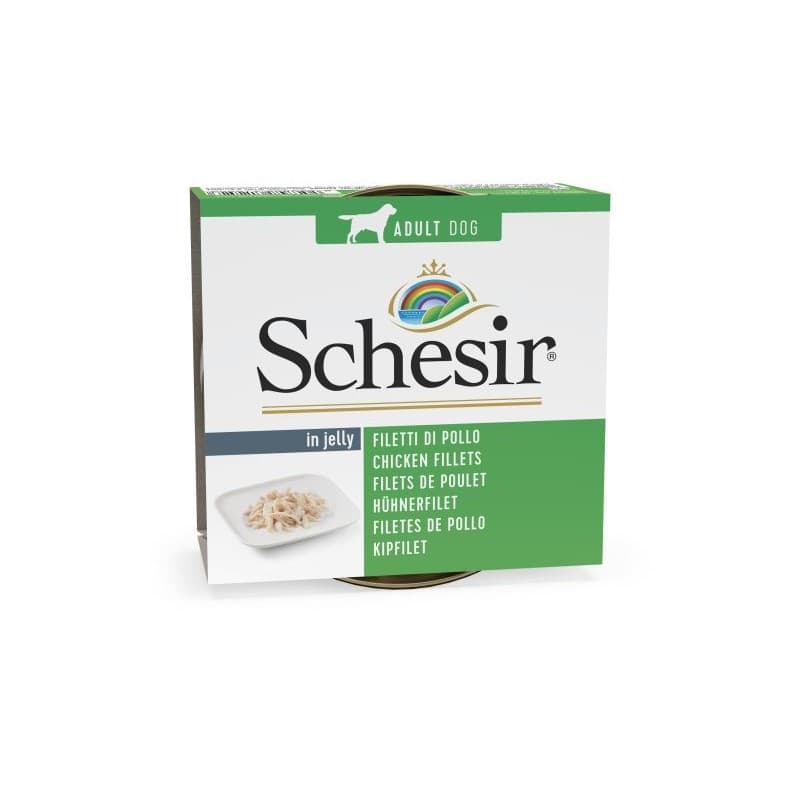 Schesir Lata Perro de pollo en gelatina 150 gr