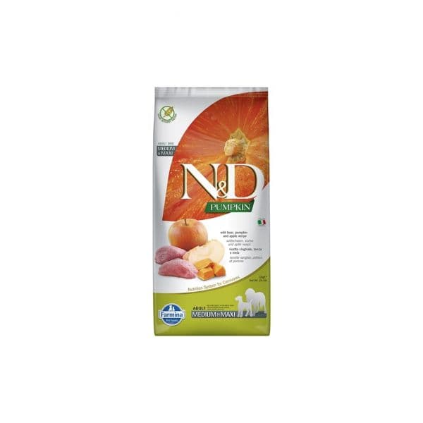 Farmina N&D Pumpkin Adulto Medium/maxi Javali & Maçã 12Kg