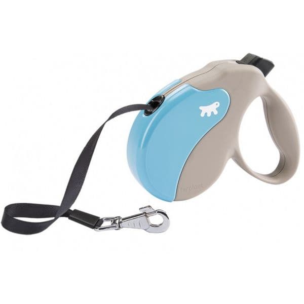 Ferplast Trela de Rodaje Cinta Amigo 16 cm 5 Metros de Nylon Azul Claro 501612