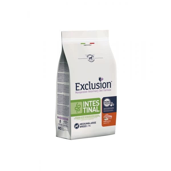 Exclusion Diet Intestinal Medium/Large Breed Pork & Rice 12Kg