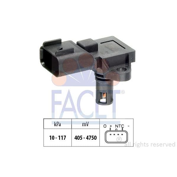 Facet Sensor de Pressão de Ar, Adaptação à Alt - 10.3097