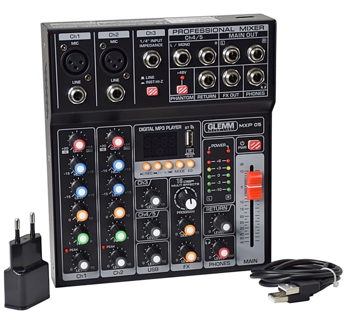 Mesa Mistura 5 Canais USB/MP3 DSP