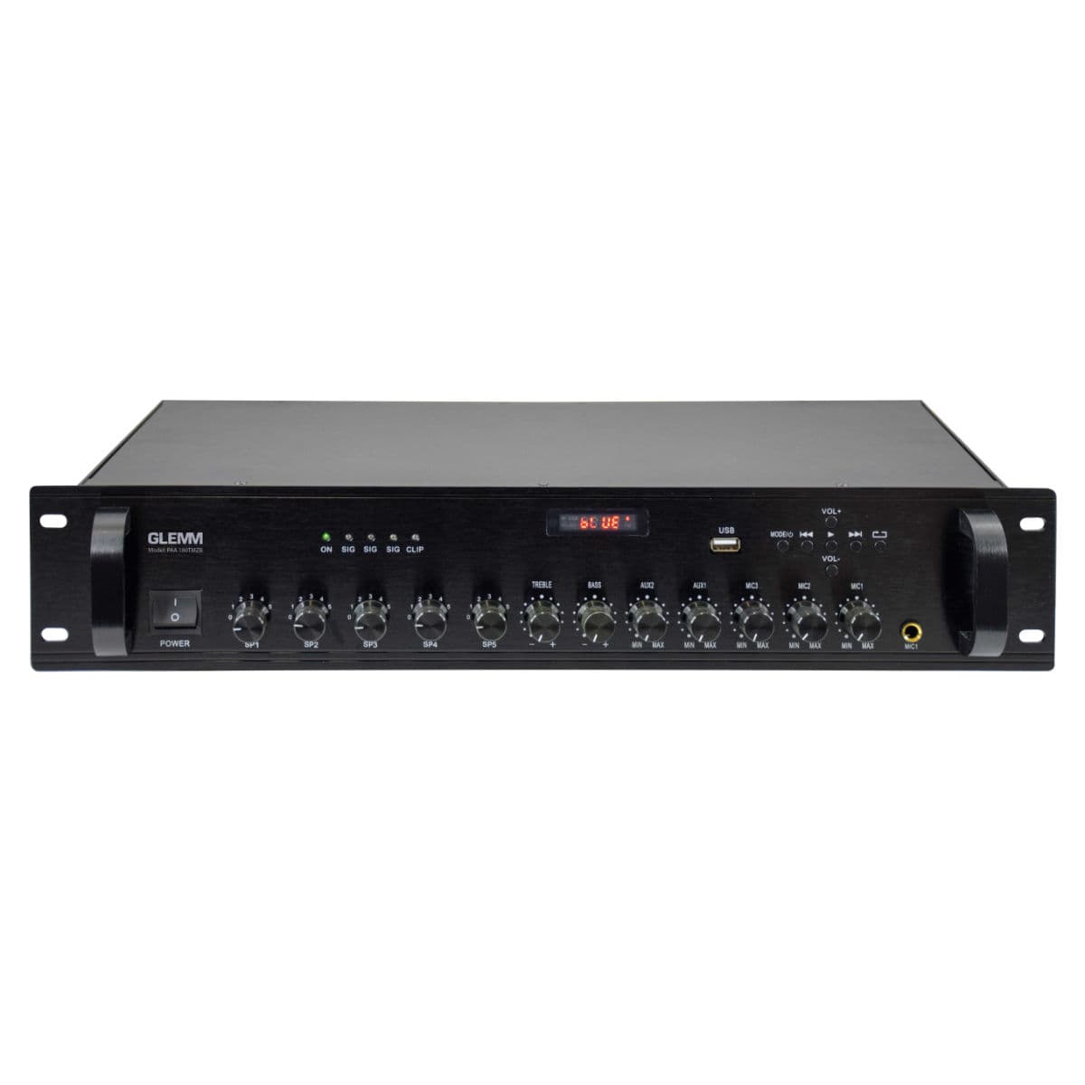 Amplificador Audio de 100V com 110W – 3 Zonas