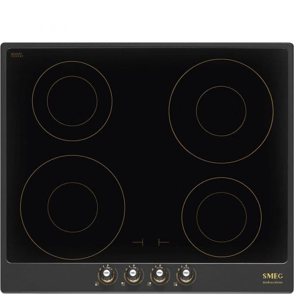 Placa Indução Smeg Cortina Si764aom 4 Bocas Preta