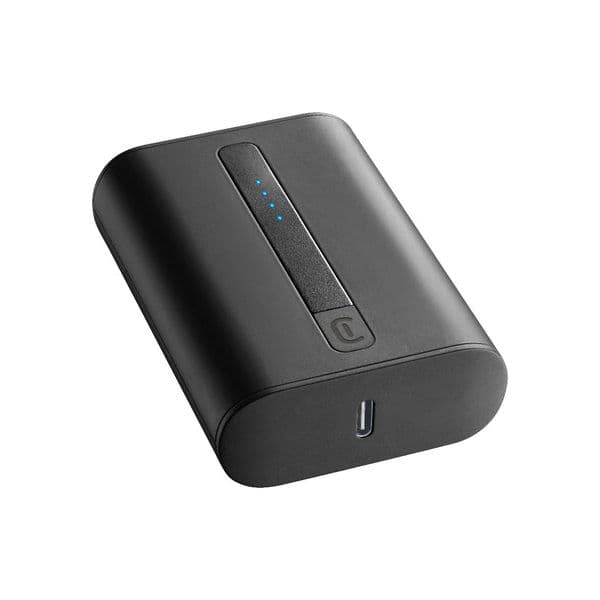 Powerbank Cellularline Thunder 10000mAh USB+USB-C Preto - 39742099849291