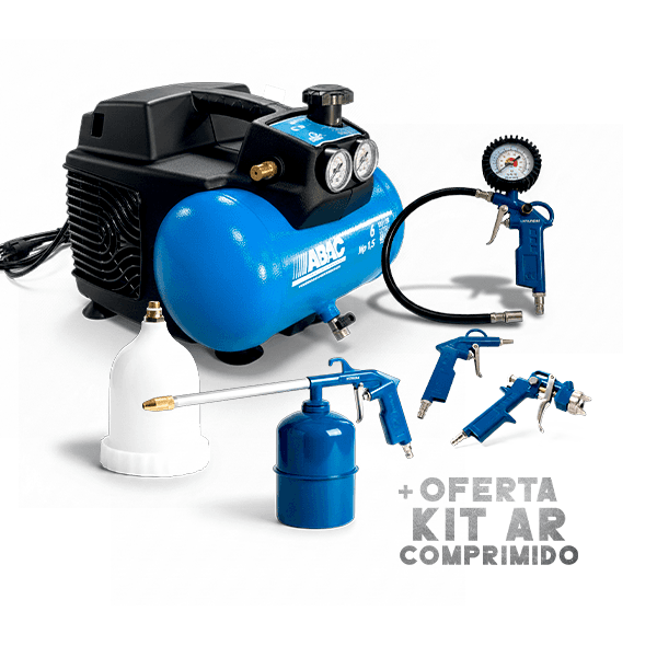 Compressor Sem Óleo 6LT 1.5HP 230V ABAC