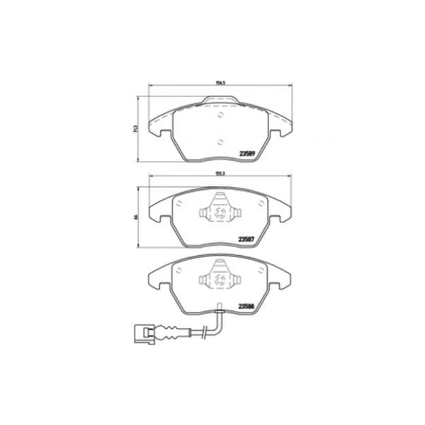 Brembo - P 85 075 - Jogo 4 pastilhas travão disco dianteiro - 8020584058787