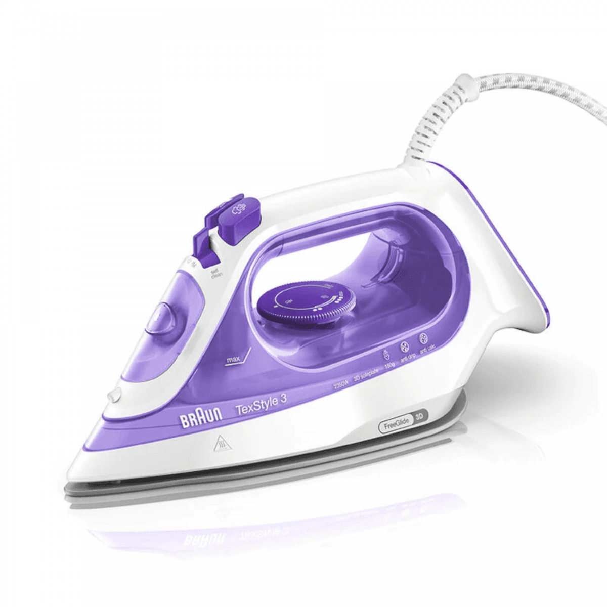 Braun TexStyle 3 Ferro a seco e a vapor 2350 W Roxo, Prateado, Br