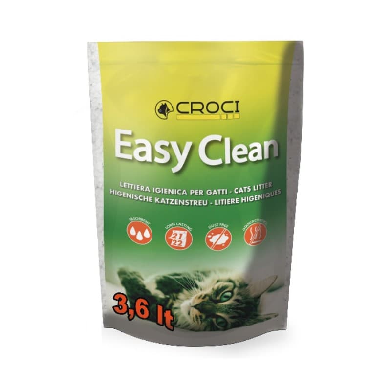 Croci Easy Clean Areia Sílica para Gatos 15 Litros