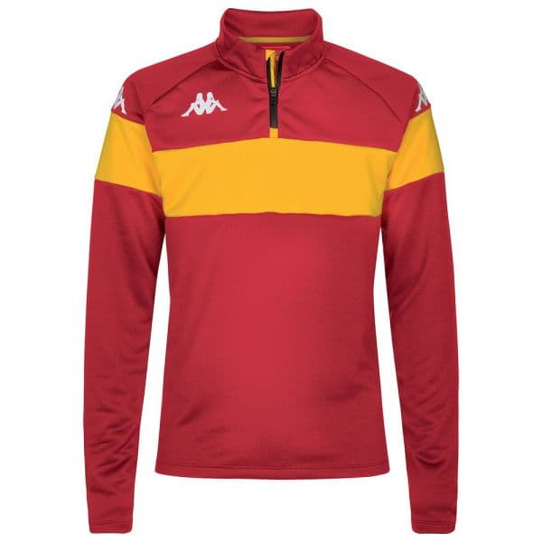 Kappa Dovare Half Zip Sweatshirt Amarelo,Vermelho XL Homem