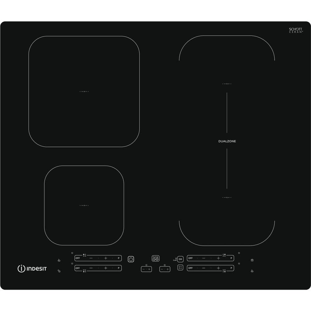 Placa de Indução Indesit IB 65B60 NE | 4 Zonas, 59cm, Preto