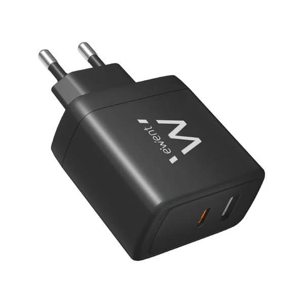 Ewent Carregador USB + Type-C 65W Preto