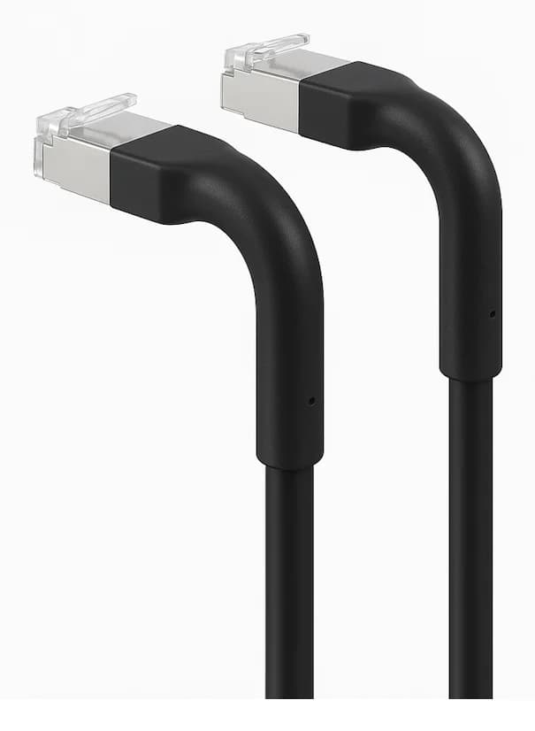 Ewent IM1318 Cabo de Rede Slim Patch CAT.6a U/FTP ou U/UTP Flexível RJ45 1.5m Preto ou Branco