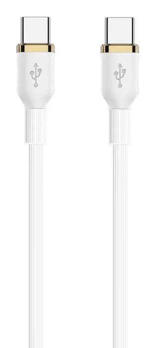 EWENT EC1093 Cabo USB-C 2.0 240W 480Mbps 1m Branco Silicone