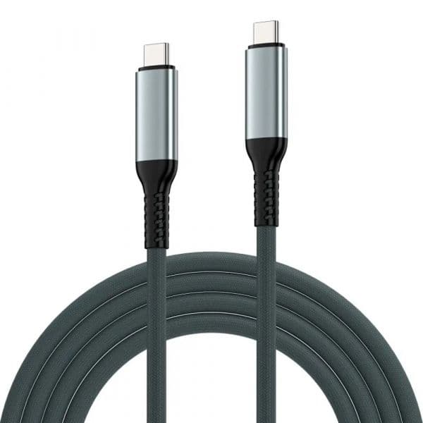 Ewent EC1072 Cabo USB4.0 Gen 3x2 Type-C 240W 40Gbps 8K 120Hz AWG24 2 Metros Black/White