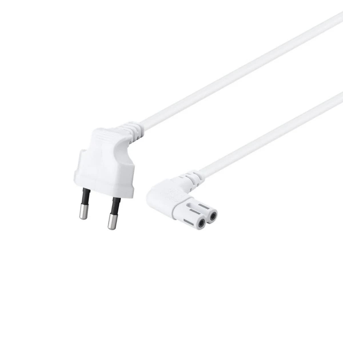 Cabo de Alimentação Ewent IEC C7 Ewent 90º 1.8m Branco