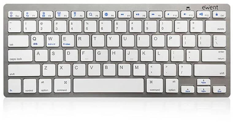 Teclado Ewent Slim Bluetooth V 3.0 Silver EW3119