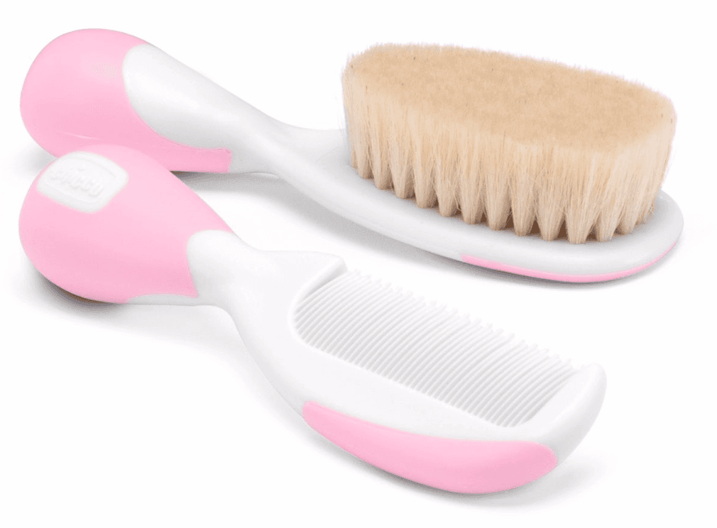Chicco Kit Escova e Pente Cerda Rosa