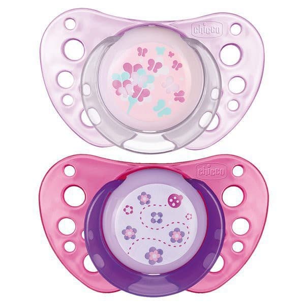 Chicco Chupeta Silicone Physio Air 0-6M Rosa 2x