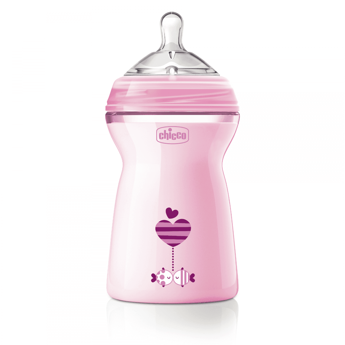 Chicco Biberão Silicone NaturalFeeling 6M+ 330ml Rosa