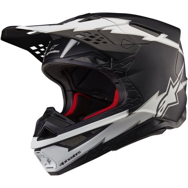 Alpinestars Capacete Supertech S-M10 Ampress Black / White Matt M