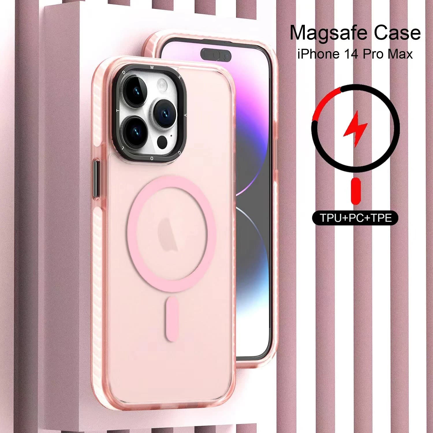 Capa Smoked com Magsafe Xycolt para iPhone 15 Rosa
