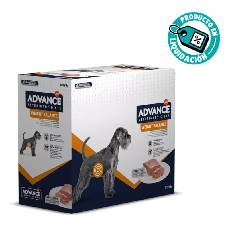Ração Húmida Advance VET Weight Balance Cão Adulto Frango 8 x 150g