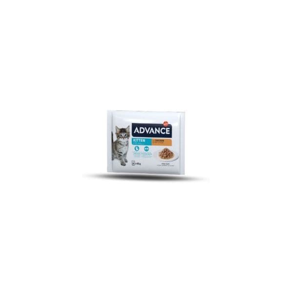 Ração Húmida Advance Cat Wet Kitten Chicken 4x85g