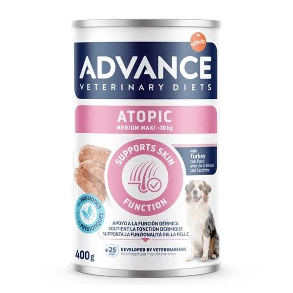 Ração Húmida Advance Atopic Medium/Maxi Peru e Arroz 400gr