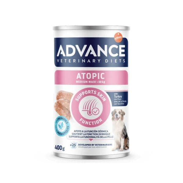Ração Húmida Advance VET Atopic Medium/Maxi Cão Adulto 6x400g