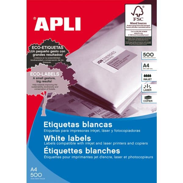 Apli Etiquetas Adesivas 105x74mm 500 Fls - 01796