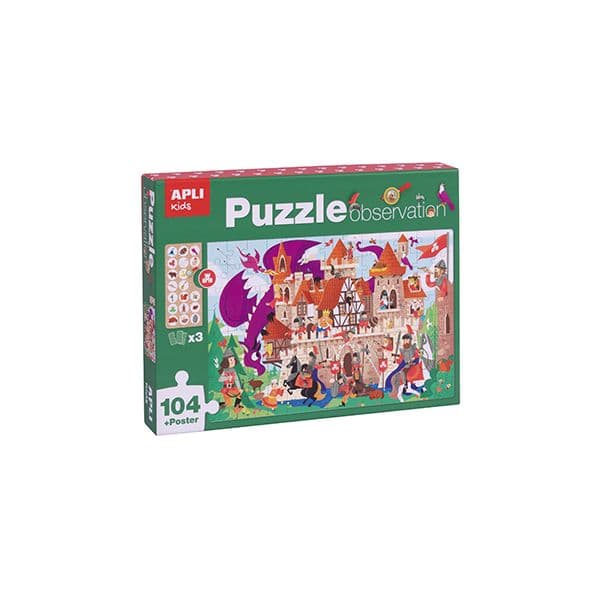 APLI Jogo Educativo Puzzle Observação do Castelo 104 Peças - APL17916
