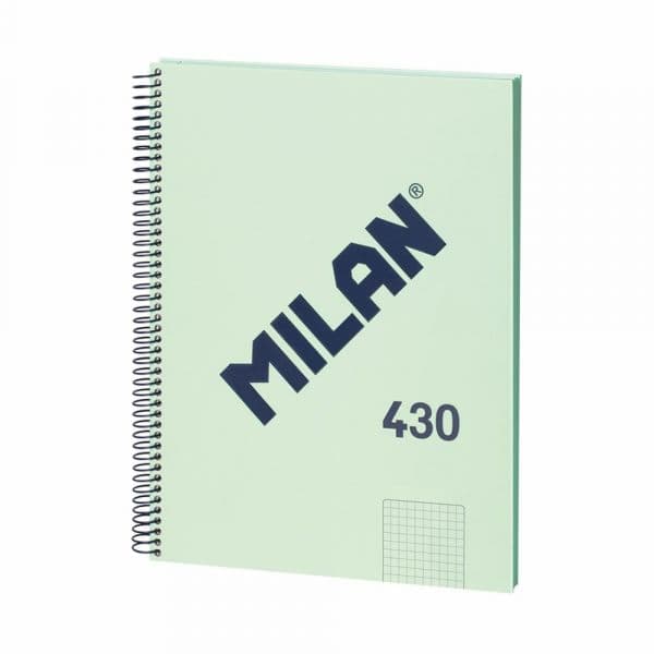 Milan Caderno Quadriculado A4 Espiral 80 Folhas Verde