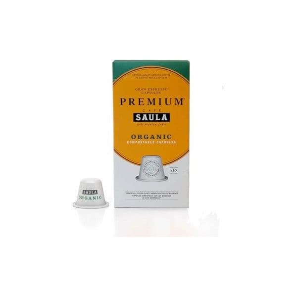 SAULA Café Premium Orgânico - 10 Cápsulas