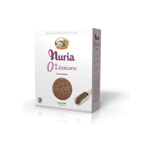 Nuria Bolachas Nibs sem Açúcar (sabor Chocolate) 405 g (chocolate)