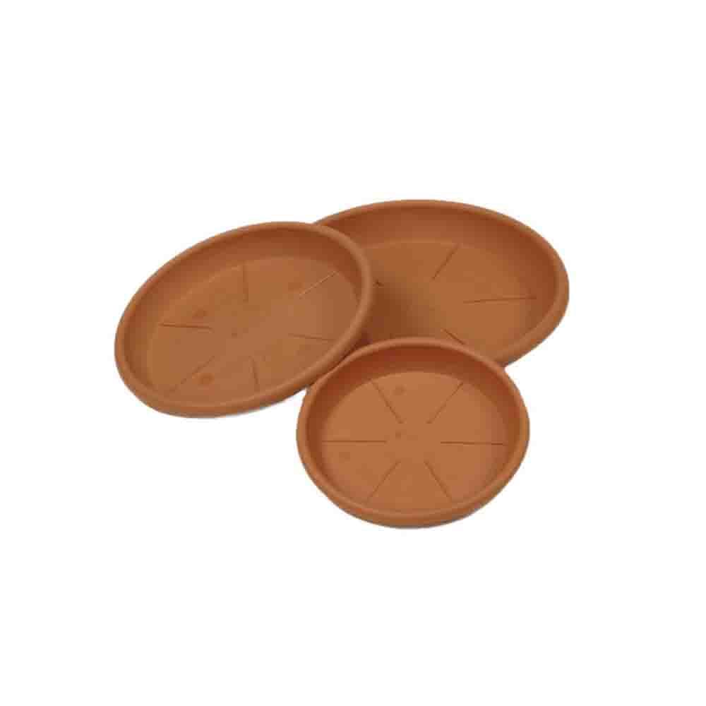 PRATO DE INJEÇÃO COR TERRACOTA Ø26CM (PARA VASO REF: 74861)