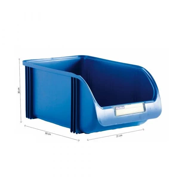 Plastiken Caixa Contentora Empilhável 30CM Titanium Azul - ELK77154