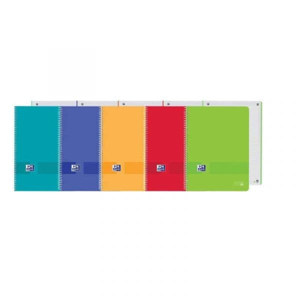 Oxford Caderno Pautado A4 Espiral 80 Folhas Cores Vivas