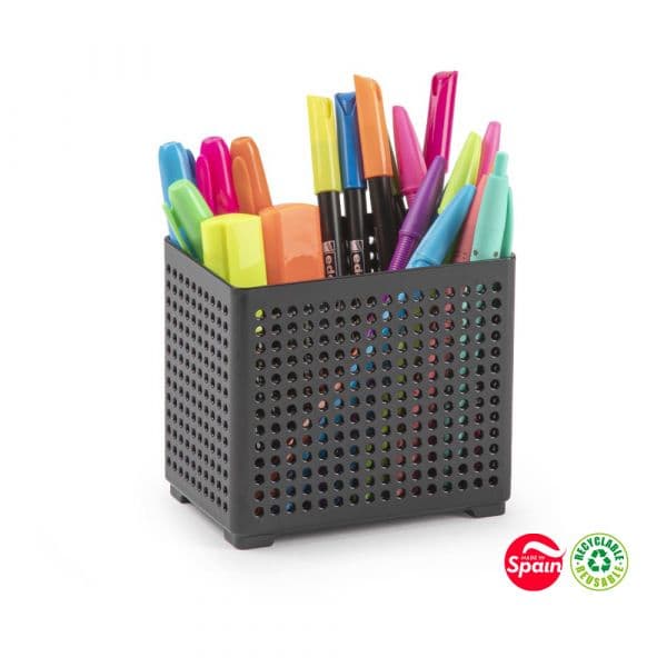PlasticForte Porta Lápis Plástico Quadrado Sortido