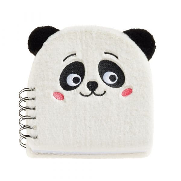 Back2Fun Caderno Liso 160x160mm Espiral 80 Folhas Peluche Panda 1 Unidade