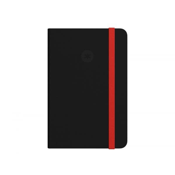 Antartik Caderno Quadriculado A5 Capa Mole 80 Folhas Preto e Vermelho
