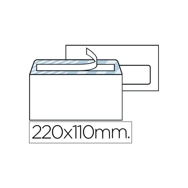 Liderpapel 500 un. Envelopes DIN Americano 110x220mm c/ Janela Direita - 8423473319165