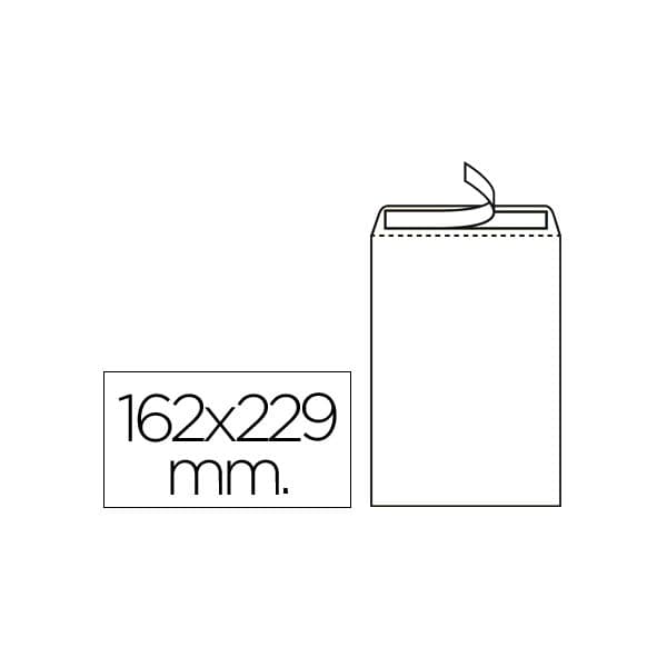 Liderpapel Envelope Bolsa C5 162x229mm Branco 250 Un.