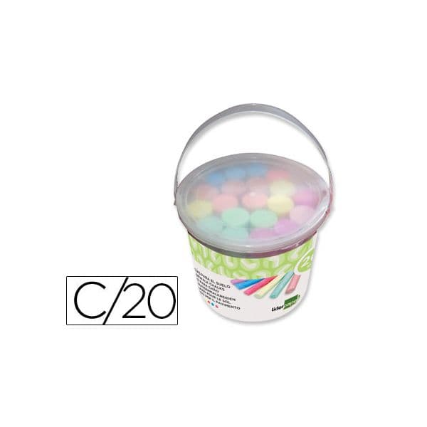 Liderpapel Balde 20 Paus de Giz Chão Sortido - 74355