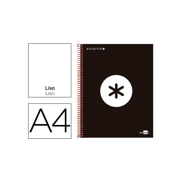 Antartik Caderno Espiral A4 Micro Capa Forrada 120F 100g Liso com Bandas 4 Furos Preto - OFF074631CE